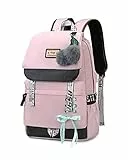 Asge Schulrucksack Mädchen Schulranzen mit Ergonomischem Design Schultasche Campus Backpack Nylon Wasserdicht Daypacks Damen Freizeitrucksack Teenager Rucksäcke Modisch Schule Bag