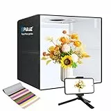 PULUZ Fotostudio Box Lichtzelte 50 x 50 x 50 cm, 50cm Fotobox mit 6 Hintergründen Klappbar Tragbar für Produktfotografie, E-Commerce,kreative Projekte