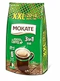 MOKATE XXL Irish 3-in-1 Sticks, löslicher Bohnenkaffee, mit Creamer & Zucker & Kokosöl, Instant-Kaffee aus gerösteter Kaffeebohnen, koffeinhaltig 408g (24 x 17g)