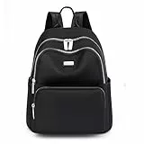 JIANLINST Rucksack Damen Klein Schulrucksack Cityrucksack Leichtgewicht Wasserdicht Reiserucksack Casual Daypack Schwarz
