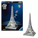 Ravensburger 3D Puzzle Iconics: 12008024 Eiffelturm - mit Licht - Das Wahrzeichen von Paris als detailgetreues und beleuchtetes Modell