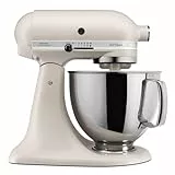 KitchenAid Küchenmaschine - Artisan - Kippbarem Food Processor - Teigknetmaschine mit 3 Zubehör und Schüssel aus Edelstahl - 4.8 L - Milchshake 5KSM125EMH