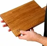 B4K® Schneidebrett 30x20 cm aus massivem Eichenholz | Geölt & antibakteriell | Beidseitig nutzbar | Tranchierbrett, Hackbrett, Servier- & Frühstücksbrett