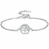 Lydreewam Lebensbaum Armband für Damen 925 Sterling Silber Armkette mit Geschenkbox für Weihnachten Geburtstag Muttertag, verstellbar 16+3 cm