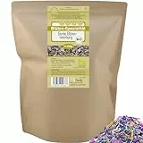 direct&friendly | Bio bunte Blütenmischung | 250g | farbenfroher Essblüten-Mix aus Rosen-, Ringelblumen- und Kornblumenblütenblättern