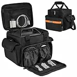 LEFOR·Z Tragetasche kompatibel mit Jackery Explorer 240/300/160/GOLABS R300/Anker 521 tragbarem Kraftwerk, wasserdichte Reiseaufbewahrungstasche mit Mehreren Taschen für Zubehör (nur Tasche)