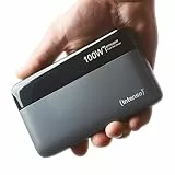 Intenso Powerbank HE20000, externer Akku mit Power Delivery (100W) & USB-C zu USB-C Ladekabel, 20000mAh, Grau-Schwarz