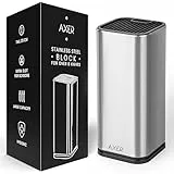 Axer Universal Messerblock ohne Messer - Große Unbestückte Messerblöcke für über 8 Messer - Messerblock Edelstahl - Empty Knife Block without Knives - Knife Holder