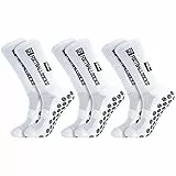 FANTESI 3 Paare Fußballsocken für Herren Damen, Sportsocken Fußball Anti Rutsch Grip Fußball Socken 39-46 Rutschfeste Sportsocken für Fussball Basketball Laufen