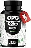 OPC Traubenkernextrakt Hochdosiert - 260 Kapseln mit 75% reinem O.P.C je 1000 mg pro 2 Kapseln - Vegan & Produziert in Deutschland - Verpackung kann variieren