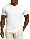 Leif Nelson Herren T-Shirt Slim Fit Kurzarm Rundhals, Enganliegendes Basic Tee Shirt Aus 100% Baumwolle, Modernes Muskelshirt für Alltag, Freizeit, Sport, Sommer Weiß M