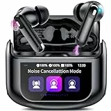 Thunelec Touchscreen Bluetooth Kopfhörer, In Ear Kopfhörer Kabellos Bluetooth 5.4 mit ANC+ENC Noise Cancelling Mic, 48Std Immersiver Tiefer Bass Earbuds mit 5 EQ-Modi, IP7 Wasserdicht Ohrhörer, USB-C