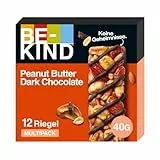 BE-KIND Riegel, glutenfreie Snack-Riegel, Peanut Butter Dark Chocolate, hoher Ballaststoffgehalt, ohne künstliche Farb-, Aroma- oder Konservierungsstoffe, 12 x 40g
