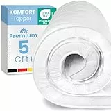 ELONEO Komfortschaum Matratzen Topper 100x200cm mit 5 cm Höhe, atmungsaktiver Matratzentopper, Matratzenauflage, Mattress Topper für Bett und Boxspringbett