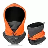 TAGVO Sturmhaube Winddichte Skimaske Thermo-Fleece-Kapuze Winter Mehrzweck Verwendung Unisex-Gesichtsmaske Warm＆Atmungsaktive Gesichtsbedeckung Schwerer Nackenwärmer Für Wintersport im Freien