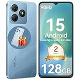 OSCAL Flat 2 Smartphone Ohne Vertrag, Android 15, 12GB+128GB/2TB TF Smartphones, 6.56'' HD+ 90Hz Handy Ohne Vertrag, 13MP+8MP, 5000mAh, Dual SIM/OTG/GPS/Fingerabdruck/Gemini AI/2 Jahre Garantie