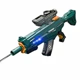 Maxee Elektrische Wasserpistole, 1000 ml Wasserspritzpistole für Erwachsene mit Großer Reichweite 8,5–11 m, Water Gun mit Saugfunktion, Elektrischem und Manuellem Modus, Modularer Akku