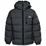 Trespass Herren Warme Gepolsterte Wasserdichte Regenjacke Mit Abnehmbarer Kapuze Clip, Flint, M, MAJKCAI20001_FLIM
