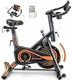 Burever Heimtrainer Fahrrad mit App, Ultraleise Hometrainer Fahrrad, Ergonomisches Design, LCD Display mit Pulsmessung, Magnetischer Widerstand, 15KG Schwungrad, Bis 160KG