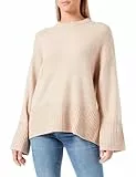 JJXX Jack&Jones Damen JXOLLIE Diverse Oversize Crew Knit Strickpullover, Peyote/Detail:/Limeade Neck Piping, L