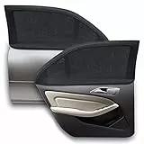 WIN.MAX Sonnenschutz Auto Baby mit Zertifiziertem UV Schutz,Universal Sonnenblende Auto Netz,für Seitenfenster Meshmaterial Schützt Mitfahrer, Kinder & Haustiere, 2 Stück (XL), Personenkraftwagen