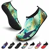 SAGUARO Damen Herren Badeschuhe Wasserschuhe Schwimmschuhe Männer Frauen Barfußschuhe für Strand,Pool,Meer,Wassersport,Surfen,Aqua Cycling,Segeln,Bootfahren,Windsurfen(Mehrfarbig,36/37 EU)