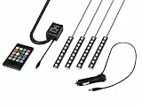 EUFAB 13459 LED Innenraumbeleuchtung 12V, 4 Streifen mit IR Fernbedienung
