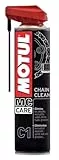 Motul Motorrad-Kettenreiniger, Sprühdose, Hochleistungs-Entfetter für Straßen- und Geländemotorräder, Geeignet für O-Ring, X-Ring, Z-Ring-Ketten, Schnell trocknend, MC Care Chain Clean C1, 400 ml
