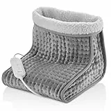Fußwärmer Elektrisch mit 4 Heizstufen – Fußheizung mit Timer bis 90 Min – Schnelles Aufheizen – Überhitzungsschutz – Wärmekissen für kalte Füße - Für Damen & Herren bis Größe 46 maschinenwaschbar