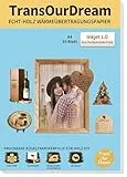 TransOurDream (10 Blatt, A4+1 Bauwollstoff Echt Holz Inkjet Wärmetransferpapier für Tintenstrahldrucker, bedruckbares Transferpapier zum Aufbügeln für Holz,Wood Transfer Paper (D-14-1.0-10)