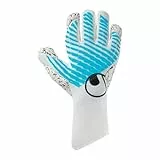 uhlsport Fußball Torwarthandschuhe Fangmaschine Cybertec - Supergrip+ HN, weiß/cyberblau/schwarz, 9.5