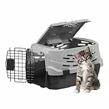 Iris Ohyama 1 Stück 36.5L Transportbox Katze katzentransportbox BPA-frei robust leicht für Auto Bus Tiertransportbox Kunststoff, langlebig, Maximum 5kg, 48×30.5×25cm, UPC-490