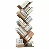 VASAGLE Custos Kollektion - Bücherregal Baumform, Standregal, Eckregal platzsparend, Aufbewahrungsregal, Schlafzimmer, Wohnzimmer, Homeoffice, 25 x 50 x 141,5 cm, vintagebraun LBC11BX