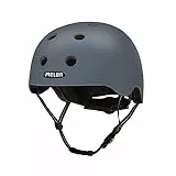 Melon Fahrradhelm »Chicago« für Damen, Herren und Kinder | Leichter & sicherer urbaner Cityhelm mit Magnetverschluss, individuell anpassbar in Dunkelgrau | Größe M-L (52-58 cm) …
