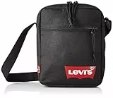 Levi's Men's Mini Crossbody Solid (Red Batwing) Cross Bag, Regular Black, One Size