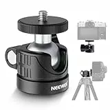 NEEWER BASIC Mini Kugelkopf, tragbarer Stativkopf Kamera Montageadapter mit 1/4' Gewinde für kompakte DSLR Actionkamera, LED Ringlicht, Einbeinstativ Slider, 360° schwenkbar 90° neigbar, Max 2kg, GM01
