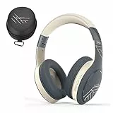PowerLocus Bluetooth Kopfhörer Over Ear, Kabellos mit 3-EQ modi, 60std. Spielzeit, Hi-Fi-Stereo Faltbare Headset mit Mikrofon, Memory-Foam Ohrpolster und Stoff-Stirnband für Handy/Reisen/PC