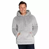 CityComfort Kapuzenpullover Herren für den Winter - Superweicher Flauschiger Hoodie-Pullover für Männer - M-3XL Fleece Loungewear (Grau, XL)