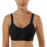Vertvie Damen 1/2/3er Set Sport BH Einfarbig Ohne Bügel Bustier Klassische Bequem Stretch Bra Mittle Halt Gepolstert Wohlfühl-BH (Schwarz, 4XL)