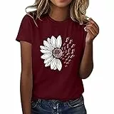 2025 Angebote, Black Friday Angebote 2025 ab wann Datum, Shirt Damen Weiß Basic Shirt Damen Set Einfarbige T Shirts Damen Tshirt Baumwolle Kurzarm T-Shirt Damen Gelb Tshirt