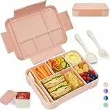 BIBURY Brotdose Kinder mit Fächern Auslaufsicher 1300ml, BPA-frei Lunchbox Kinder Bento Box auch für Erwachsene mit 5 Fächern und Saucenbox für Schule & Kindergarten & Ausflüge, Leicht 340g