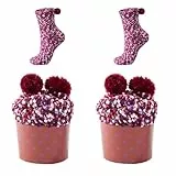 JARSEEN 2Box Kuschelsocken Weiche Bequeme Warme Flauschige Haussocken für Damen Mädchen Weihnachtssocken Valentinstag Geschen (EU 36-42, 2Violett)