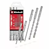 Original Einhell SDS Plus Set 4C 5tlg 110/160mm (Vierschneider-Hartmetall, 150°-Spitze, Zweifachspirale, für Beton/Mauerwerk, SDS Plus-Schaft)