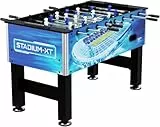 Carromco Kickertisch Stadium-XT in Blau – Profi Tischkicker für Erwachsene, 142x75x87,5 cm – Stabiler Korpus, Stahlstangen, höhenverstellbare Füße, inkl. 4 Bälle