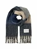 TOM TAILOR Damen 1047932 Schal, 38760-Navy Taupe Check Design, One Size
