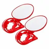 JUMPLAWN 2stücke Fahrrad Lenker Rückspiegel Fahrrad Spiegel Einstellbar Runde Rückspiegel Zubehör Mit Einfacher Installation Und Voller Drehung