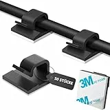 SZFUDIGO kabelhalter，50 PCS kabelhalter selbstklebend Wand kabelführung Cable Holder kabelbefestigung selbstklebend Wand Kabel wandhalterung Befestigung Wand (schwarz)