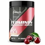 NEOSUPPS Pre Workout Terminus XXL Cola Kirsche 540g, Booster Fitness & Gym, Pre Workout Booster vegan, Pump & Fokus, geprüfte Qualität, 8.000 mg L-Citrullin, 20 Portionen
