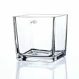 Sandra Rich Teelichthalter Windlicht Cube quadratisch H. 14cm 14x14cm Glas