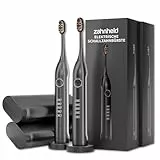 ZAHNHELD® Doppelpack, 2x elektrische Schallzahnbürsten GERO G3, inkl. 2x Bürstenköpfe & 2x Reiseetuis | Für eine sanfte & effektive Reinigung